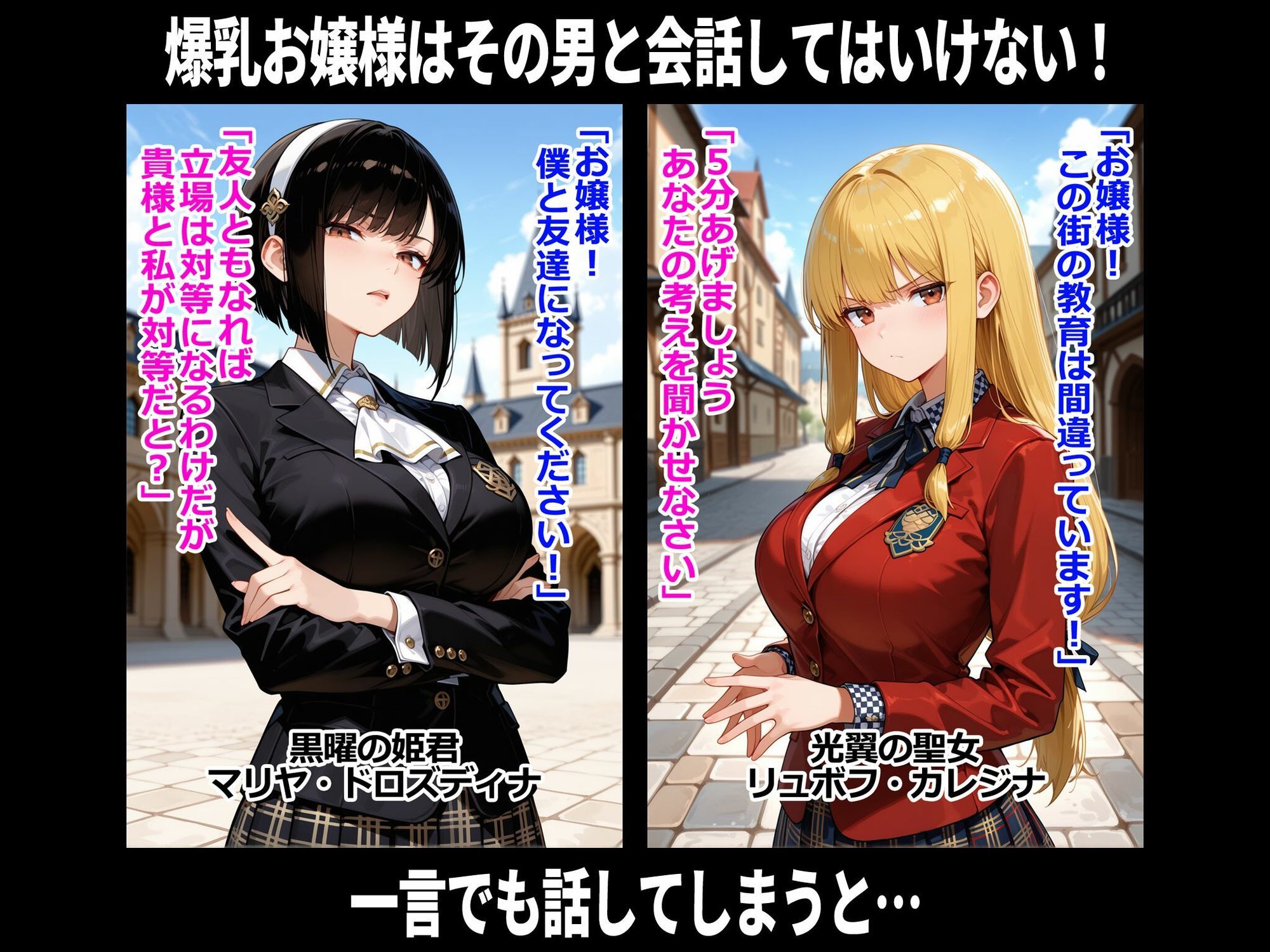 爆乳お嬢様はその男と会話してはいけない 即堕ち2コマ preview 1